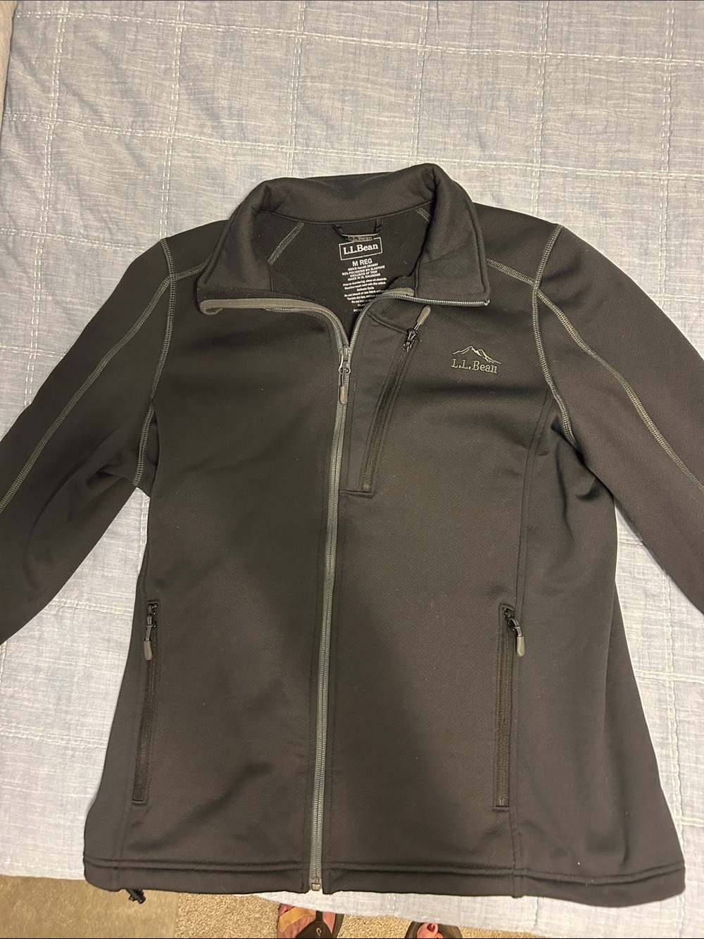 L.L. Bean Mens Black Softshell Jacket